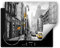 DarHaus Herdabdeckplatte 1 teilig 80x52 cm Küche Herdabdeckung Ceranfeld Herdabdeckplatten Anti Rutsch Matte Aufrollbar, grau - New York
