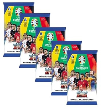 Topps UEFA Euro 2024 Germany Match Attax Trading Cards – 5X Booster je 8X Trading Cards