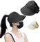 Sonnenhut Damen UV Schutz Hut, Käppchen Sommerhut Damen Hüte mit Verstellbarer Passform für Frauen Sonnenhüte für Dame Mädchen Frau Geeignet für den Alltag Wandern Party, Schwarz