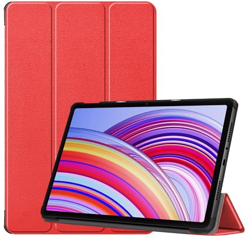 YRH para Redmi Pad Pro Funda de 12,1 Pulgadas 2024, [Auto Wake/Sleep] Funda de Cuero Ultrafina para tabletas Xiaomi Poco Pad 12.1 (Rojo)