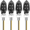 Kinstecks ​​4 STÜCKE Mini Motorradblinker Blinker 12 V für Motorrad Roller Quad Cruiser Harley Kawasaki Yamaha Suzuki Offroad