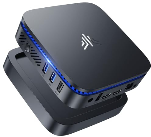 NiPoGi Mini PC AK1PLUS 12. Gen Alder Lake-N N97 (bis zu 3,6 GHz), 16GB DDR4 512GB M.2 SSD Mini Computer Supporta Display 4K con WiFi 2.4G/5G|BT 4.2|RJ45, Mini PC Desktop per Ufficio/Scuola/Casa