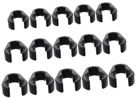 TOGEVAL 15pcs Universal Microphone Cable Clamps Flexible Plastic Clips Mic Stand Cable Holders for Ktv and Recording Compatible Mic Poles Small to Large Sizes