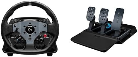 Logitech G PRO Racing Wheel, Direct Drive 11 Nm Force, TRUEFORCE Feedback + PRO Racing Pedals with 100kg Load Cell Brake, Fully Customisable + RS Shifter Handbrake, Playstation & PC - Black