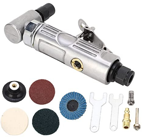 Fictory Right Angle Die Grinder Fictory Pneumatic Grinding Set, Right Angle Air Die Grinder, 0.3HP Motor, 1/4 1/8 Chuck, Adjustable Speed