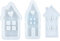 3 Stück Silikonform Haus, Gießformen Silikon, Silikonformen Gießformen, Gießform Haus, Häuser Gießformen Silikon, Silikonform Haus Mit Fenster, für Seife, Gips, Handwerk