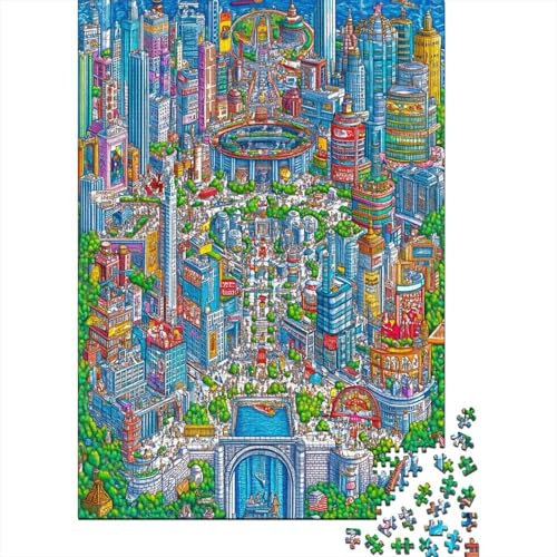 Maze-like Design,map of New York 1000 Piece Puzzle for Adults 1000 Pieces Puzzle Jigsaw Puzzles Map of New York Educational Games Relax Puzzles Games Impossible Puzzles Games Gift 1000pcs (75x50cm)