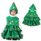 CONGARTENO Bühnenkostüme Für Kinder Weihnachtsbaumkostüm Kleinkind Weihnachtsbaum Kinderkostüm Weihnachtsbaumspitze Hut Weihnachtsbaum-cosplay Weihnachtsbaum-outfit Baum Kostüm Green