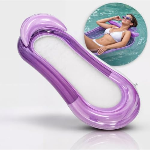Materassino Gonfiabile Da Mare Con Cuscino 160x84 cm, Materassino Mare Con Rete Sospesa Confortevole, Fino a 250 Libbre, Relax in Piscina, Mare e Lago - Ideale Come Amaca Da Mare