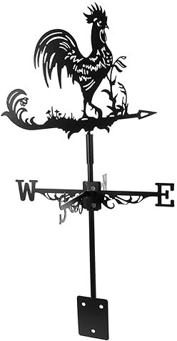 HYTROVE Girouette Métallique Décorative Indicateur De Direction du Vent Forme De Coq pour Jardin Et Toit pour Décoration De Cour Et Pavillon