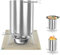UISEBRT Chauffage de piscine avec feu à bois - Tonneau à feu en 100 % acier inoxydable avec spirale chauffante Ø 32/38 mm - Raccordement pour piscine, chauffage de piscine, seau à feu, chauffage de