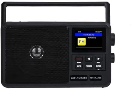 Sctecoau Radio Digital por Internet, Radio FM Portátil, Dos Modos de Potencia, Radio Retro de Bolsillo, Enchufe Europeo