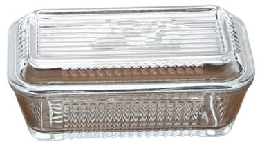 Lizhuzhuzs28 Mantequillera Mantequera con Tapa de Vidrio Transparente, Recipiente Multiusos for la Cocina Mantequera