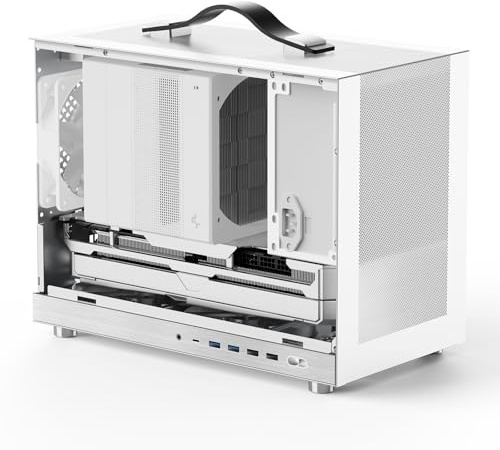 Shiny Snake G300 16.8L MATX Mesh PC Case - ATX/SFX-L/SFX PSU | 340mm GPU & 240/280mm AIO Support | 164mm CPU Cooler | Reinforced Carry Handle | Mini Tower for Content Creation & Gaming