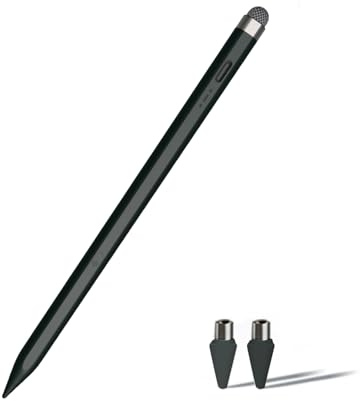 Lápiz capacitivo 2 en 1 para Fire Max 11 Table Fire HD 10 Touch Screen Pen para Honor Pad 10/X8a/MagicPad 2/XIAOMI Pad 7/6/PRO/Redmi PadSE Tablet Pencil (Negro)