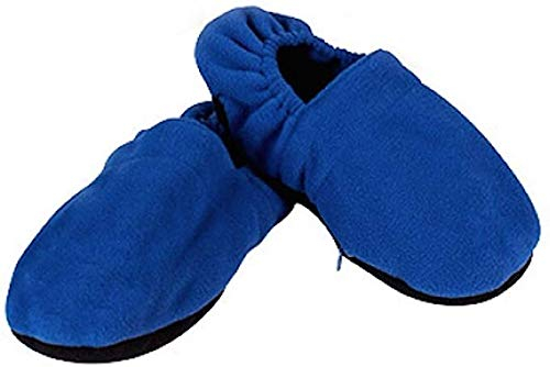 Idea de regalo relajante: zapatillas de deporte térmicas para microondas Warm Hug Feet (azul), azul, Longueur des semelles : 23 cm
