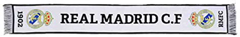 Real Madrid Unisex Bufanda Nº3 Schal, weiß, One Size