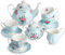 BTaT- Floral Teeset, Teetassen (8oz), Teekanne (32oz), Milchkännchen und Zucker-Set, Geschenkbox, China Teeservice für Frauen, Untertasse, Teeset Erwachsene, 4 Set, Porzellan