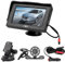 OBEST Cámara de Marcha Atrás Coche y Kit de Monitor 4.3, Visión Nocturna Cámara Visión Trasera Aparcamiento Coche y Pantalla Set, Gran Angular 170° Impermeable IP67 para Auto 12V, Fácil de Instalar