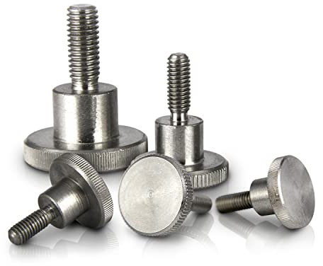 PROTECH 5 Stück Rändelschrauben M5x20 Edelstahl A1 VA Rostfrei hohe Form Daumenschrauben Rändel Schraube DIN 464