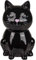 CBK-MS. Tier Spardose Katze schwarz mit Schloss 15,5 cm Sparkasse Sparbüchse Kätzchen