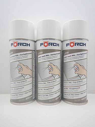 FORCH VERKEHRSWEISS Weiss RAL 9016 Lack LACKSPRAY Spray SPRAYDOSE 400ML (3)