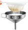 IAXSEE Imbuto da 15 pollici con filtro a rete fine, imbuto in acciaio inox 304 con filtro a rete extra fine 200 filtri per olio da cucina in rete per colino per succhi di frutta (acciaio inox)