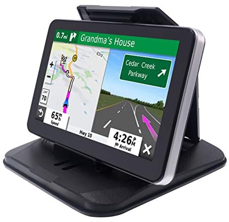 iSaddle Dashboard GPS Mount - Universal Phone Tablet PC Navigation Holder for Garmin Nuvi iPhone iPad Galaxy Yoga Android Fits 4.3-9.6 GPS & Smartphone Friction Mount