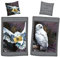 Harry Potter Wende-Bettwäsche Hedwig Eule 135 x 200 + 80 x 80 cm 100% Baumwolle Renforcé-Linon-Qualität mit YKK-Reißverschluss Hogwarts Gryffindor Hufflepuff Ravenclaw Slytherin deutsche Größe