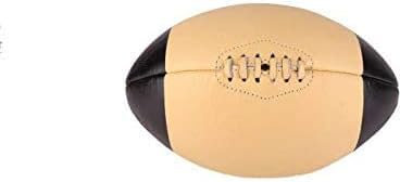 ALL SPORT VINTAGE - Ballon De Rugby - Beige Et Pointes Noires - Cuir De Vachette - Cousu Main - Marque Française