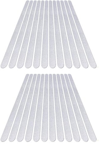 24 Pezzi Adesivi Antiscivolo,Adesivi Anti Scivolo Tappetino Strisce Antiscivolo Per Scale E Bagno,Trasparenti, Autoadesive, Tappetino Per Il Bagno Antisdrucciolo Per Doccia & Vasca Da Bagno (2*38Cm)