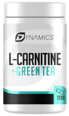 Abnehm Tabletten L-Carnitin + Green Tea für die Fettverbrennung Grüner Tee Tabletten | Schützt vor Übergewicht und hilft beim Abnehmen | 120 Kapseln von Dynamics | Grüntee