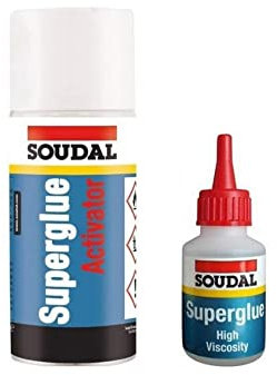 2 x Super Glue (50g) and Activator (200ml) - Fast Setting Superglue with Accelerator