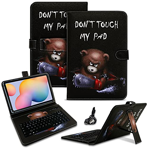 NAUC Tastatur Hülle kompatibel für Xiaomi Pad 5 Tasche QWERTZ Bluetooth Schutzhülle Keyboard kabellos deutsche Tastatur QWERTZ Layout Case 11' Cover, Farben:Motiv 4