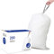 Code J (200 Count) Heavy Duty Trash Bags 1.2 Mil THICK with Reinforced Drawstring 10-10.5 Gallon/38-40 Liter Compatible with simplehuman Code J White Garbage Liners Leak-Proof & Tear Resistant