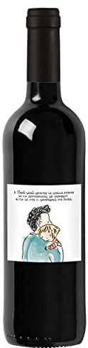 Bottiglia di Vino IGT Toscana Rosso personalizzato per lui - Idea regalo esclusiva e originale per uomo, festa del Papà, festa del Nonno, nuova nascita, compleanno e Natale. (0,75L, Abbraccio papà)