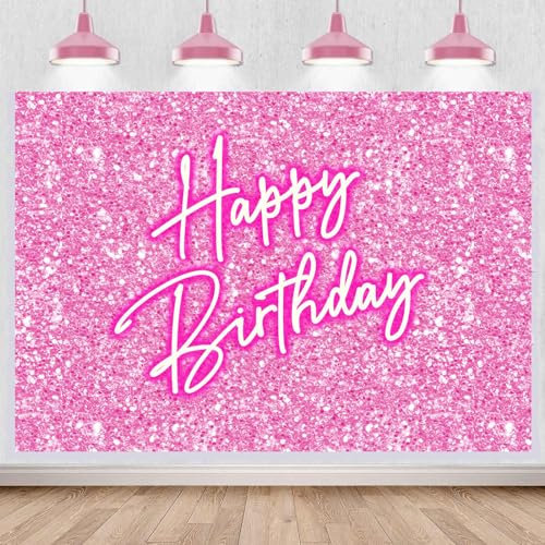 Withu Rosa Hintergrund für Mädchen, Damen, Geburtstag, Party, glitzernde Kuchen, Tischdekoration, Fotoshooting, Studio, Videofotografie, Hintergrund, Banner, Foto-Requisiten