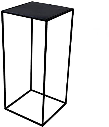 PrimoLiving Metall Blumenhocker Milano - schwarz eckig Gr. M (25x25x60cm) Beistelltisch Stilvolles Design Ideal für Pflanzen und Dekoration P-77792