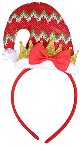 TianWlio Partys Zubehör Hässliche Weihnachtsfeier Candy Crown Pullover für Urlaub Stirnband Glitzerndes Pailletten Zubehör Themen Cane und Haar mit goldfarbener Drachenfels Schmuck Ring (D, One Size)