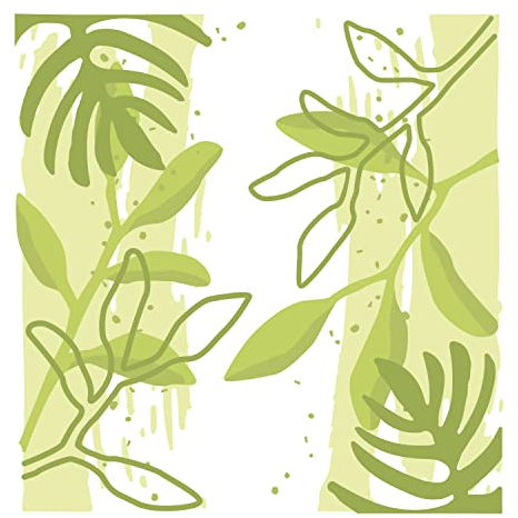 Sizzix Stencil a Strati 4PK Watercolor Leaves di Olivia Rose | 664918 | Capitolo 4 2022 Stencils, Acrilico, Foglie ad Acquerello, One Size