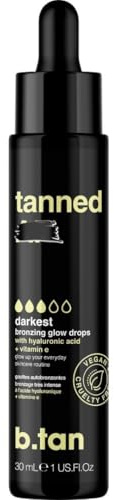 b.tan Gesicht & Körper Selbstbräunungstropfen | Tanned AF - Dunkle, Vegan, PETA Zertifiziert, 30ml