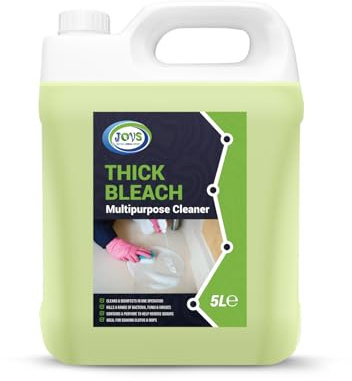 Jovs Thick Bleach 5 Litre - Professional Bleach for Cleaning Toilet Drains and Floors - Hospital Grade