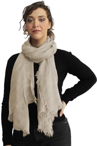 creazioni unique Sciarpa Donna in Fibra di Bamboo Primavera Estate MADE IN ITALY - Foulard Sciarpa Donna Leggera e Traspirante (Argilla)