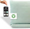 pure shores - Musselin Bettwäsche 135x200 Bio | Bettwäsche Set 100% Baumwolle mit GOTS | Reißverschluss | 1 Kissen 80x80 | Ozean-Grün