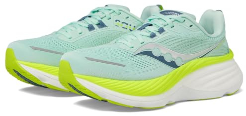 Saucony Women's Hurricane 24 Sneaker, Jade/Citron, 3.5 UK