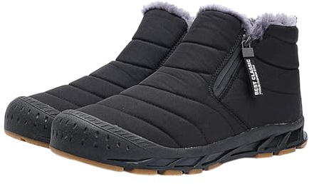 Chanpning Winterfeste Barfußschuhe Damen Bequemer Barfuß-Wanderschuhe Wärme Sneaker Elegant Schuhe Wasserabweisend Wanderschuhe Wasserdicht Wanderhalbschuhe Fitnessstudio Shoes Mode Stiefel
