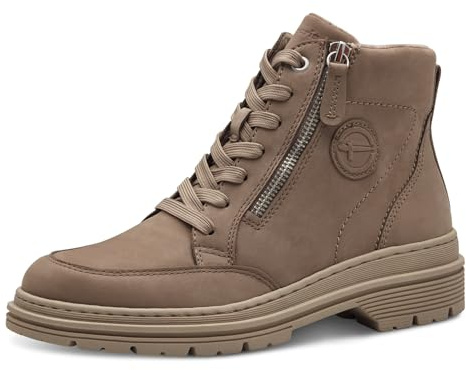 Tamaris Damen Stiefelette Leder bequem; TAUPE, EU 39