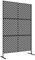Outsunny Panneau Brise Vue décoratif paravent extérieur à Motif géométrique ajouré en métal - 122 x 45 x 198 cm, Noir