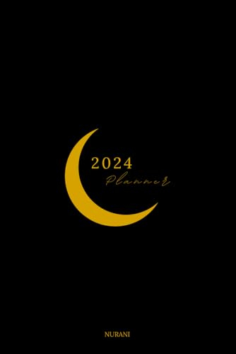 Muslimischer Jahresplaner 2024: Wöchentlicher Quran-Vers/Hadith, tägliche Gebets- und Dhikr-Checkliste, Ramadan 30-Tage-Challenge, kombinierter ... monatliche Reflektionsseite, Farbe: Schwarz