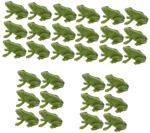 TOYANDONA 30 STK Tiermodell-Spielzeug Schreibtischdekoration Simulierte Frösche Spielzeuge Mini-blumentöpfe Tierfiguren Spielzeug Mikrowaldtiere Glasdekor Plastik Blumentopf Kind Frosch
